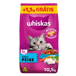 Ração Whiskas Gatos Adultos Peixe Leve 10,1kg Pague 9kg