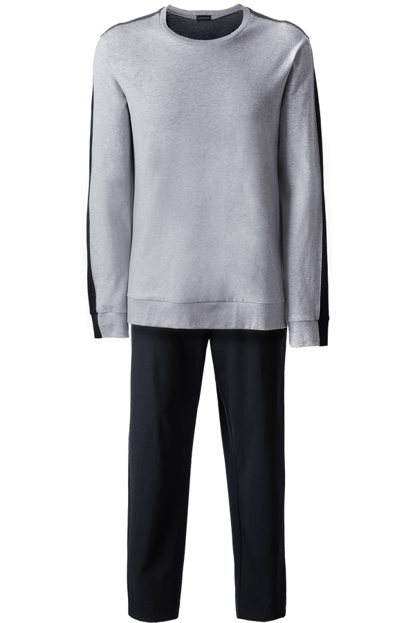 Pijama Homem Com Costas Em Algodão Texturizado - Cinza P