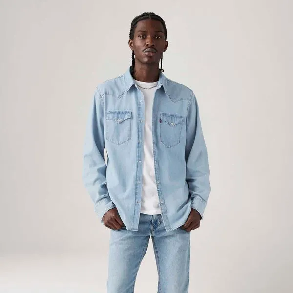 Camisa Jeans Levi's® Classic Western Standard Manga Longa - L USA | G BR