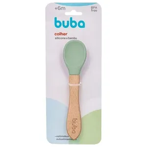 Colher Buba Bambu Ponta De Silicone Verde 15824 (MP)
