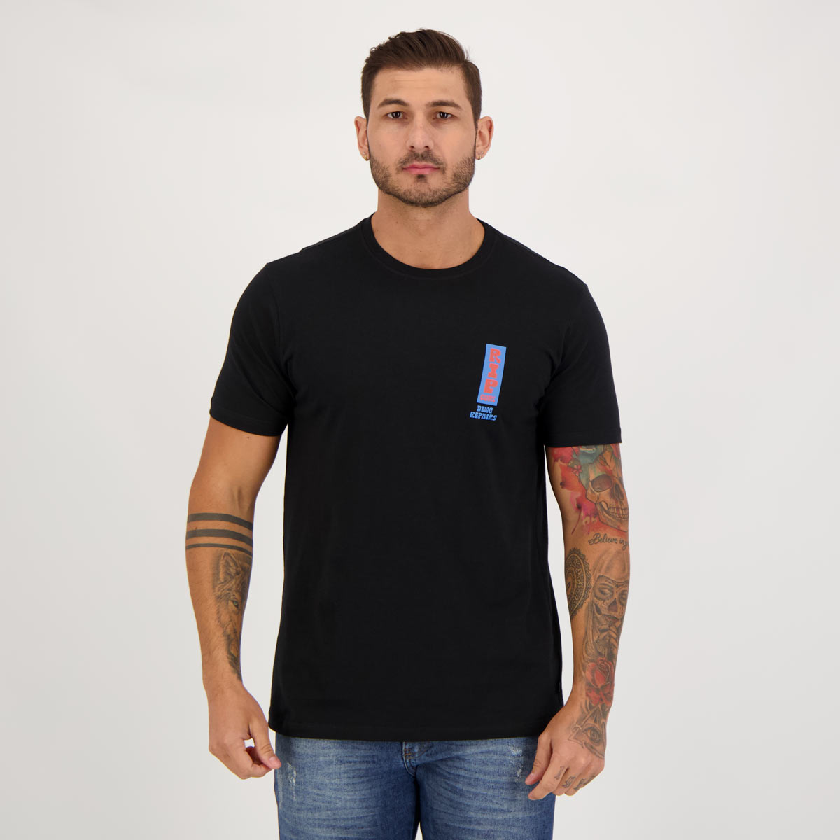 Camiseta Rip Curl Mansons Ding Preta