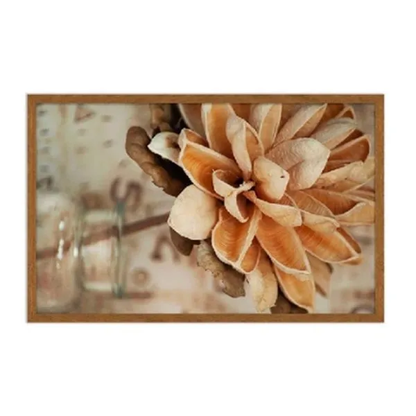 Quadro Flor Outonal TM 83x53cm Madeira E Vidro (MP)
