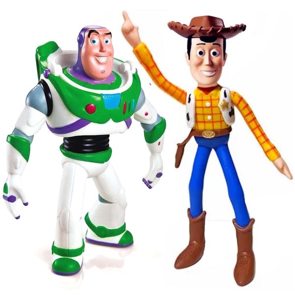 Coleção 3 Bonecos Toy Story Woody Jessie Buzz 18cm Original