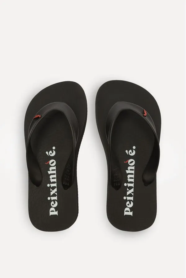 Chinelo Rmi Peixinho Preto/Preto - 35/36