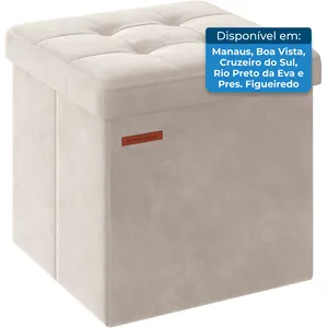 Puff Otomano Songmics Bege A-BI
