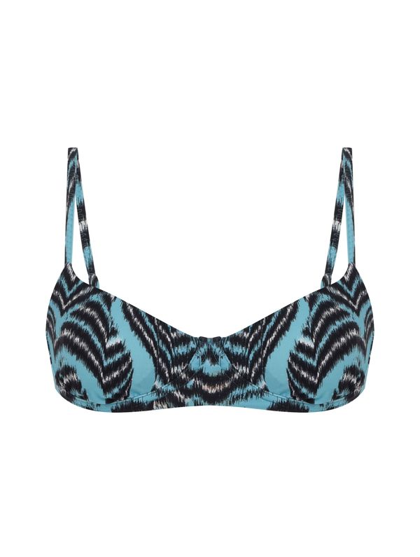 Top Meia Taça Estampado La Mer AZUL P