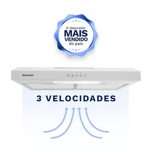 Depurador e Exaustor de Ar Suggar Slim 60 Cm Dps16 Branco 110 V