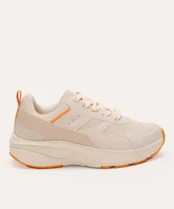 tênis esportivo infantil com recortes off white 33