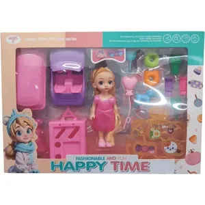 Boneca Happy Time com Carro, Carretinha, Cachorrinho e Acessórios para Estimular a Imaginação Futuro Kids Boneca Happy Time com Carro, Carretinha e Acessórios para Estimular a Imaginação Futuro Kids