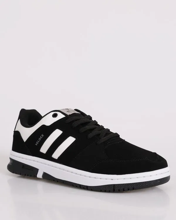 Tênis Masculino Casual Veloce Camurça Com Recortes Preto 39