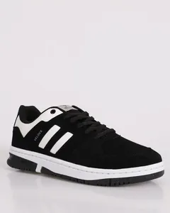 Tênis Masculino Casual Veloce Camurça Com Recortes Preto 38