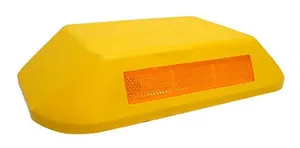 Tachão Bidirecional Amarelo Em Resina De Poliéster 25 X 15 X 5 cm Fixtil