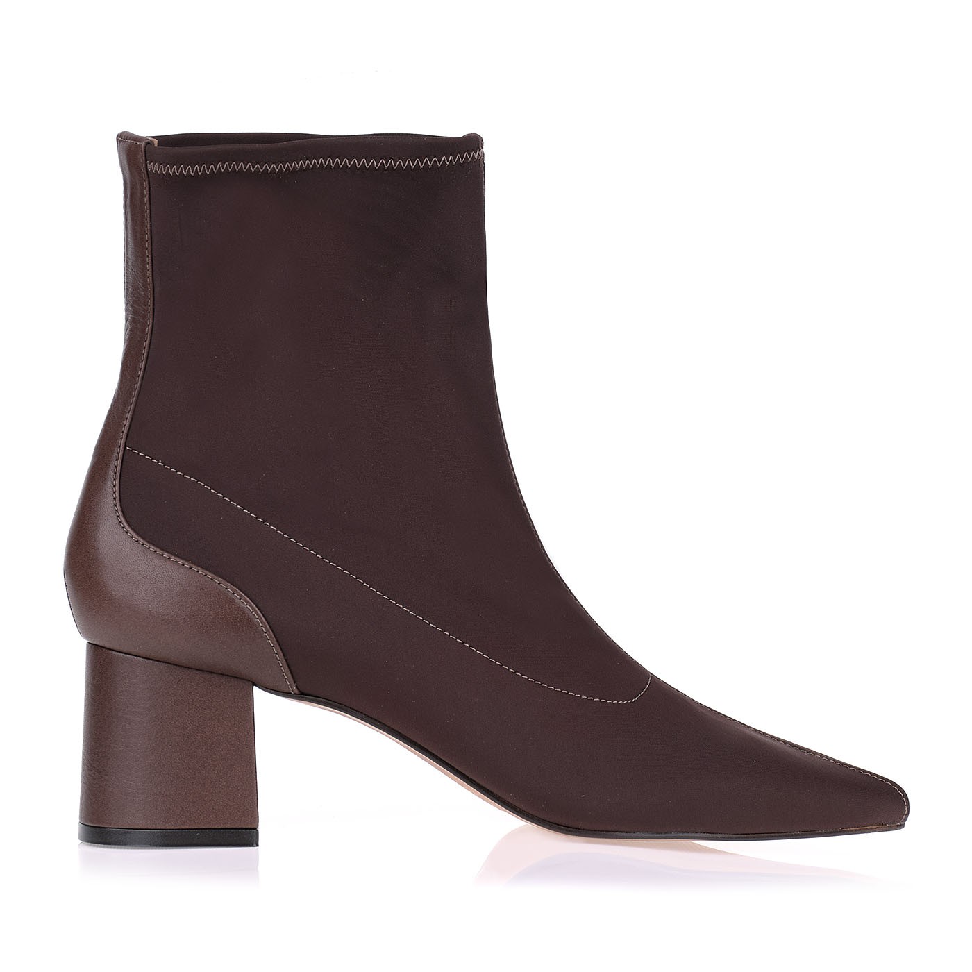 Bota Salto Médio Neoprene Café