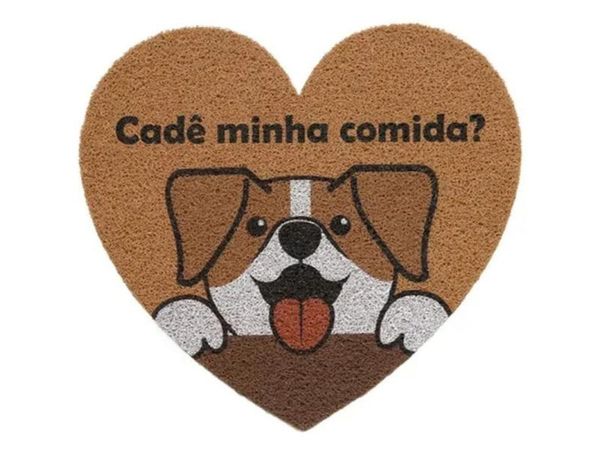 Tapete Capacho Vinil Pet Dog Heart 55cm X 60cm Kapazi
