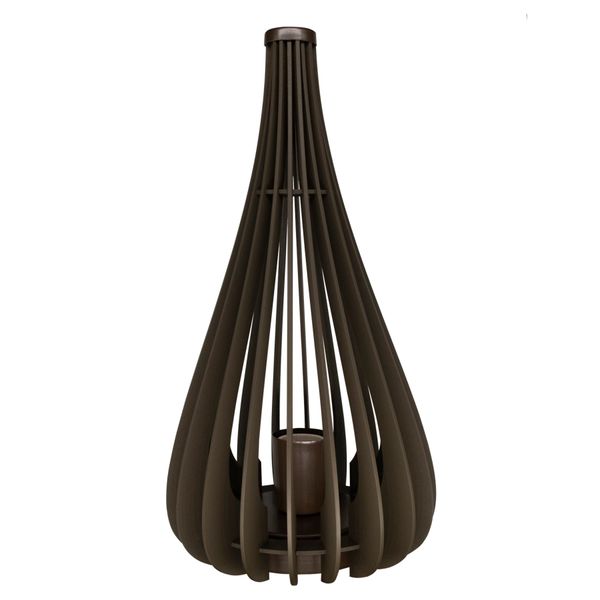 Luminária 1 Lâmpada Toulon de Mesa 60W Madeira Industrializada Luz Vita 20303905 Tabaco Bivolt