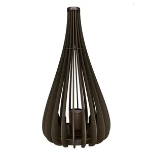 Luminária 1 Lâmpada Toulon de Mesa 60W Madeira Industrializada Luz Vita 20303905 Tabaco Bivolt