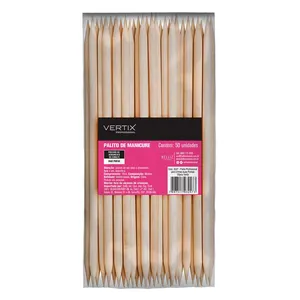 Palito Profissional Para Unhas Duas Pontas 50Pcs Vertix