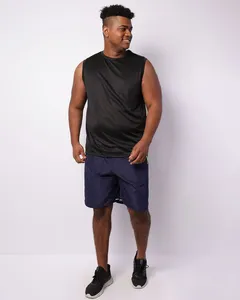 Bermuda Esportiva Plus Size Masculina Recortes Neon Marinho G1