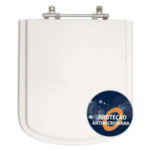 Assento Sanitario Poliester Antibacteriano Hall Branco Para Vaso Roca