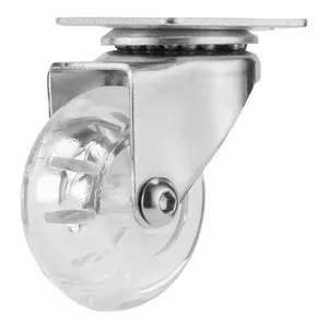 Rodízio Giratório sem Freio 6873255 50mm 35kg Poliuretano Transparente MTX Rodízio Giratório sem Freio 6873255 50mm 35kg Transparente MTX