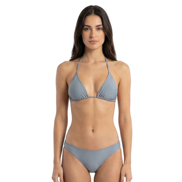 Conjunto de Biquíni Top Cortininha e Calcinha Biquíni Cinza 9355 Cinza 9355 - M
