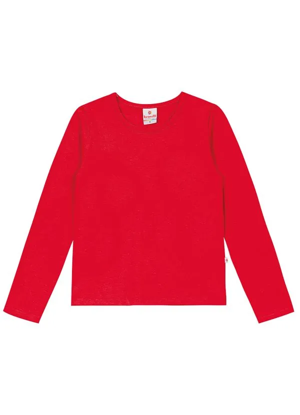 Blusa básica infantil menina de cotton Brandili - 1