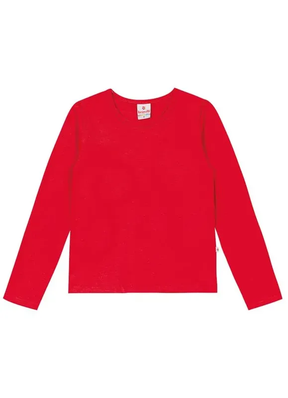 Blusa básica infantil menina de cotton Brandili - 1