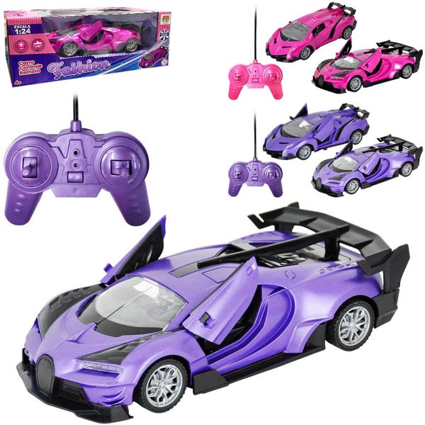 Carrinho De Controle Remoto Fashion 1:24 Sortido - Dm Toys 6649