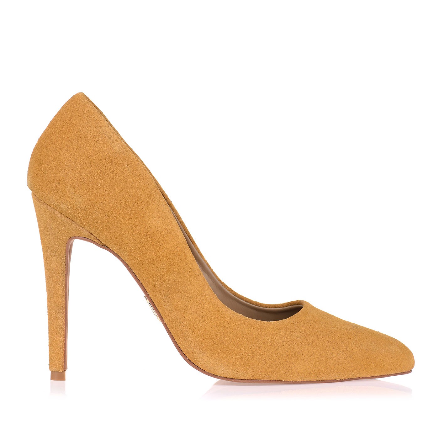 Scarpin Salto Alto New Suede Mustard