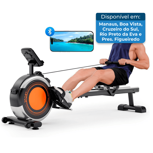 Remador Driplex LCD Magnético Laranja 350LBS A-BI