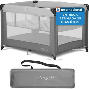 Cercadinho com Berço Portátil Dream On Me Cinza A-MBI
