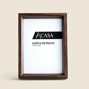 Porta Retrato Pirâmide Madeira 15x21cm - Acasa