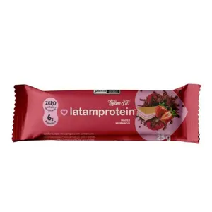 Wafer Latamprotein Morango com Cobertura Chocolate Meio Amargo e Whey 25g