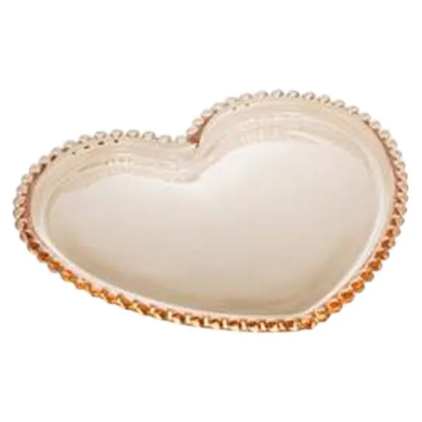 Prato Cristal Wollf Coração Pearl Amarelo 28395 (MP)