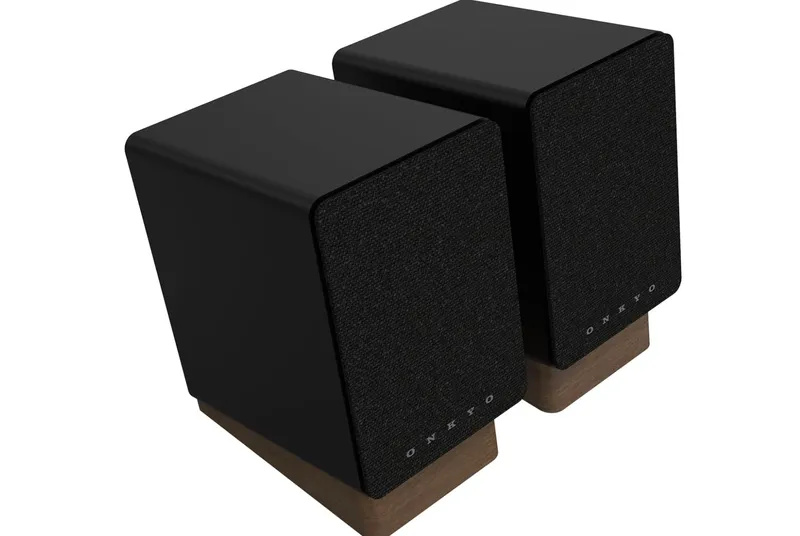 Onkyo Creator Series GX-10DB Caixa de Som Estéreo Ativa p/ Desktop, Bluetooth 5.3, USB-C, Entrada Óptica e RCA com Phono Preto