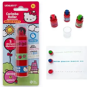 CARIMBO ROLLER AUTOTINTADO 3 ESTAMPAS HELLO KITTY - LEO&LEO