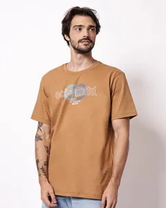 Camiseta Masculina Algodão Estampa Ecko Unltd Marrom Claro XG