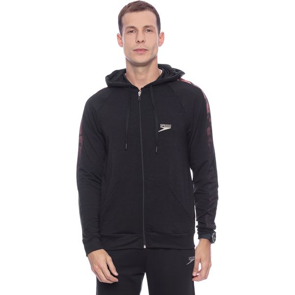 Blusa de moletom masculina Leaf - PRETO P