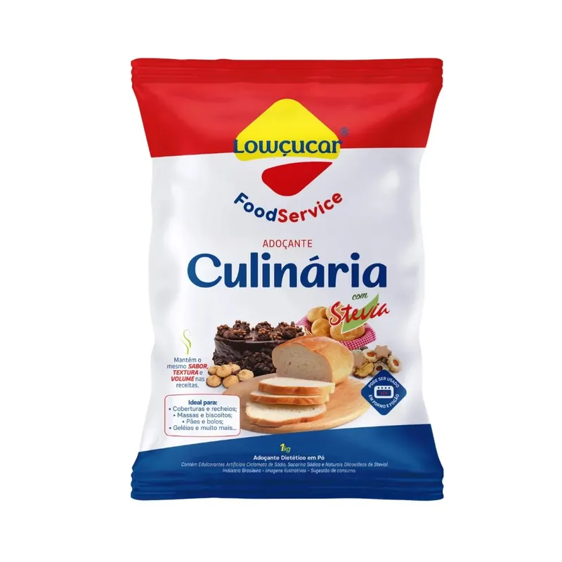 Adoçante Culinária Em Pó Com Stevia Lowçúcar 1Kg