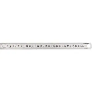 Escala Régua de Aço Inox 300 mm - VONDER
