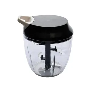 Processador Manual de Alimentos 800/900ml (Sortido) Plástico 5 Lâminas Aço Inox Preto 13,5x14,5cm LM1215 - honeyhome