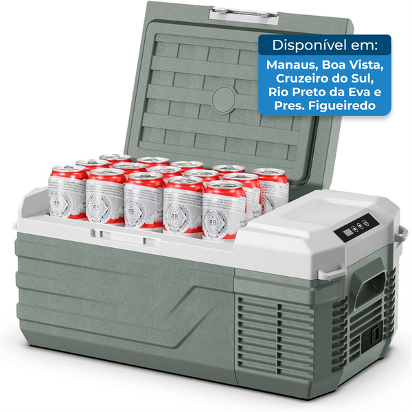 Cooler Portátil Elétrico 15L Alpicool ELT Cinza A-BI Refrigerador Alpicool ELT Cinza A-BI