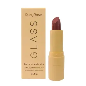 Batom Ruby Rose Bala Velvety Glass BG02 HB 548 BT BALA RUBY ROSE VELVETY GLASS BG02 HB