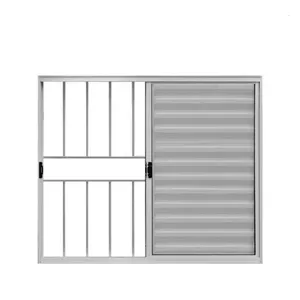 Veneziana 3 Folhas De Correr C/grade 1.00 X 1.50 Alumínio Branco Linha Modular - Hale