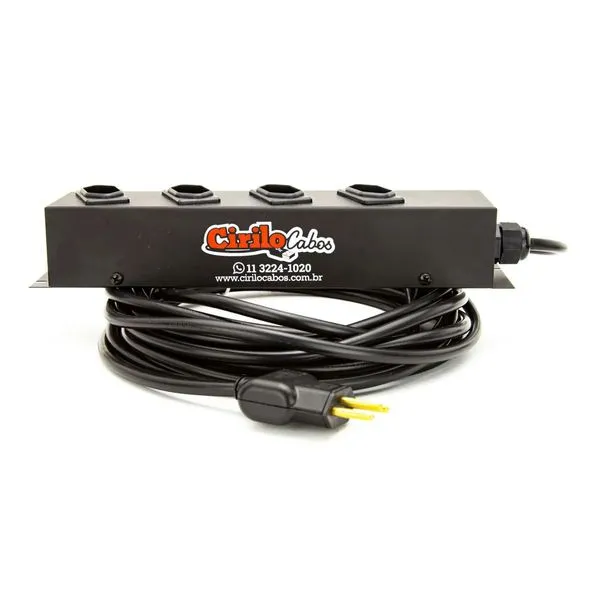 Extensão com 4 Tomadas Cabo PP 3x2,50 mm² 20A 1 metro