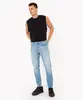 calça jeans skinny cropped com bolso azul claro 36