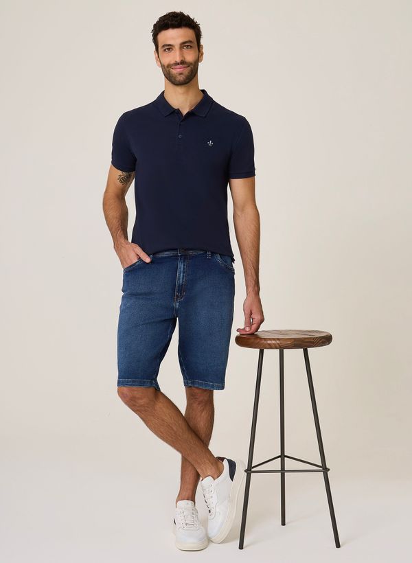 Bermuda Denim Malha Destroyer Médio Dudalina Masculina 52