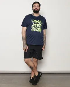 Bermuda Esportiva Plus Size Masculina Reta Preta G1