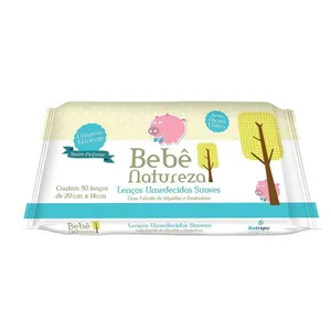 Lenços Umedecidos Bebê Natureza Azul C/ 8 Unidades
