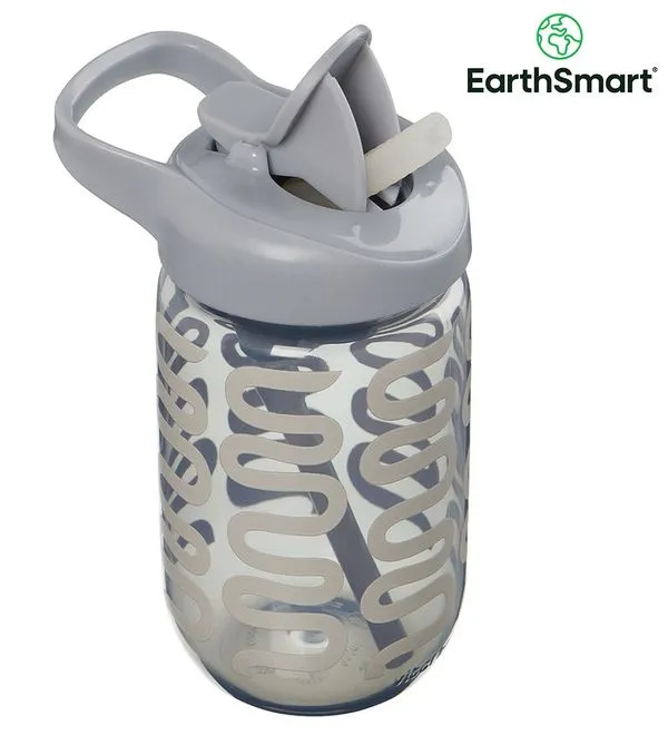 Copo Hydrate Straw Canudo Silicone Sky 350ml - Vital Baby Cinza